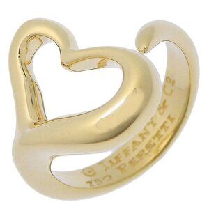 TIFFANY&Co. Open heart Ring Elsa Peretti K18 yellow gold #5.4(US Size) hea